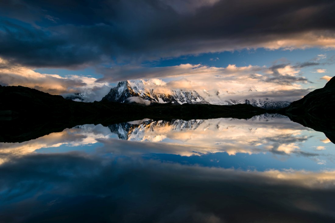 Lac des Chéserys et le reflet du Mont Blanc