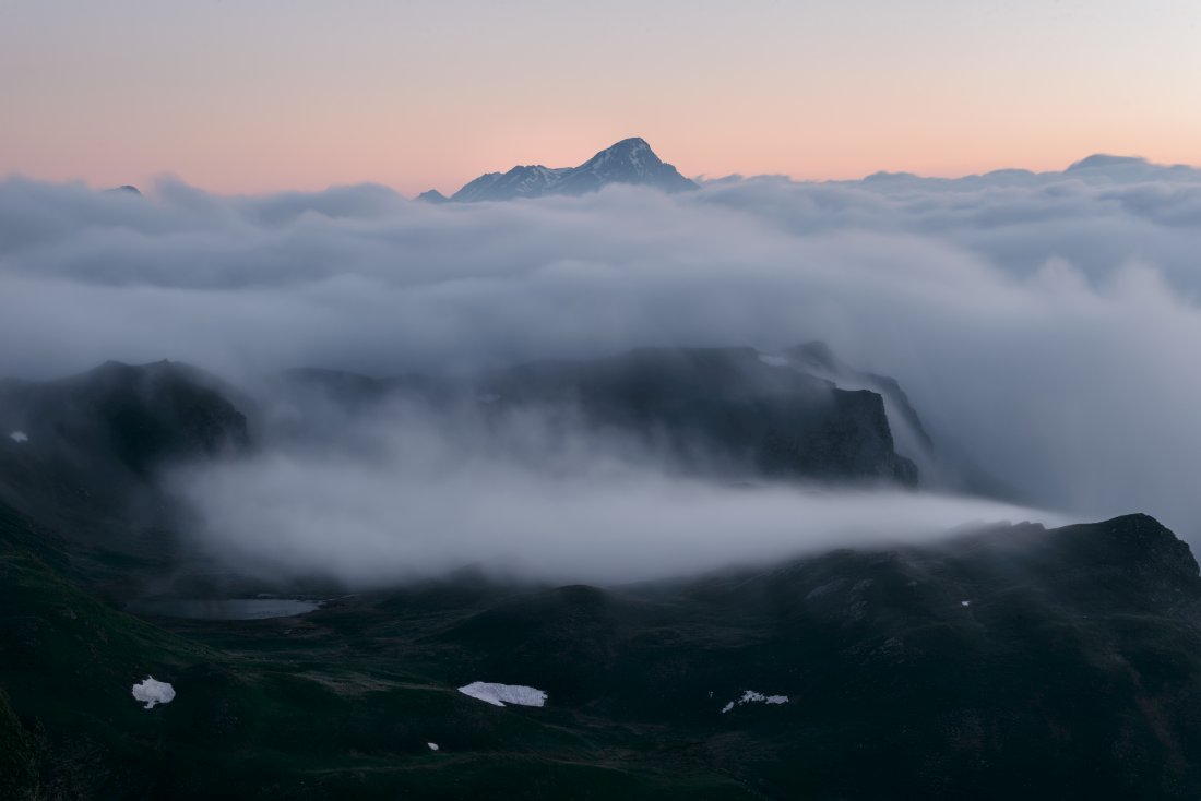 Brume le matin dans le queyras