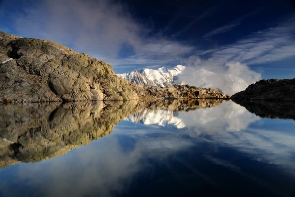 Lac noir et Mont Blanc