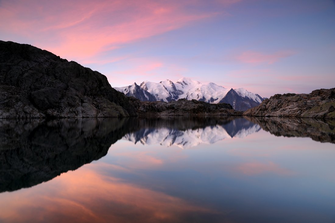 Couleurs du matin sur le Mont Blanc