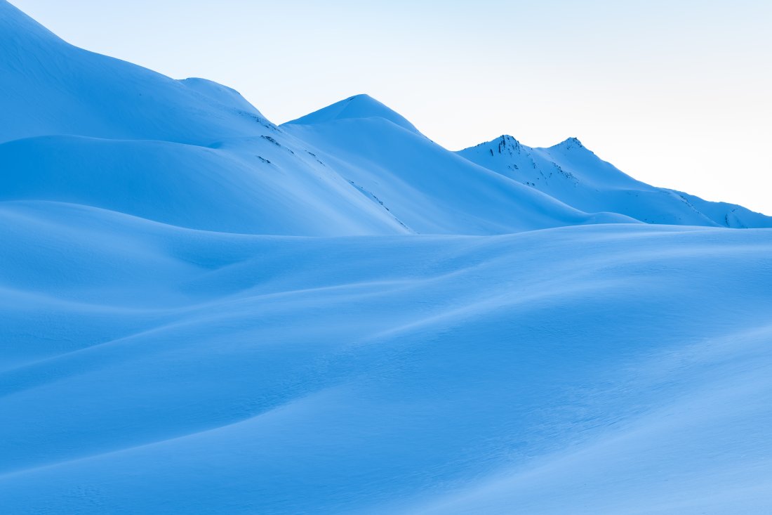 Dunes enneigées au col du Galibier