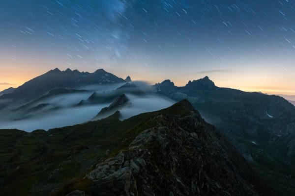 Pointe de Pralognan nocturne