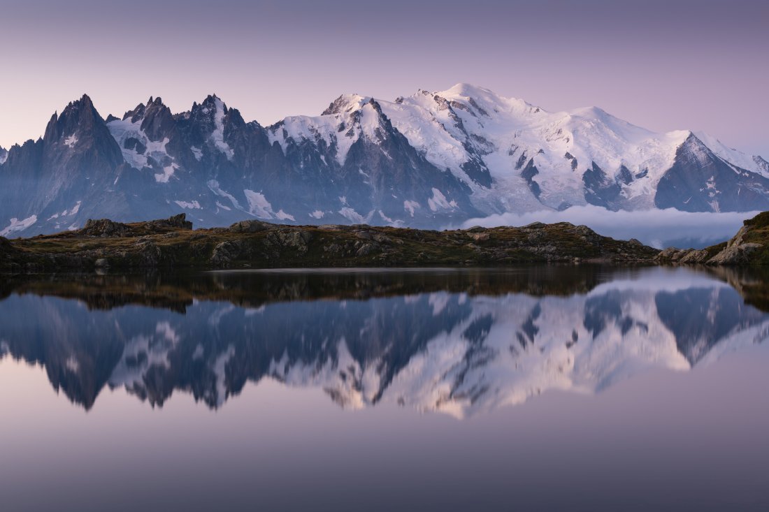 Reflet du Mont Blanc dans le lac des Chéserys