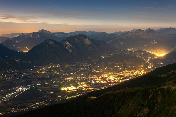 Vallée d’Albertville sous la pleine Lune