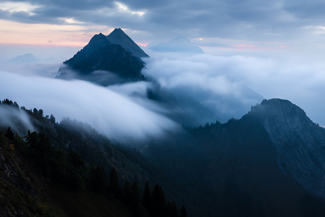 Brume au pied de la dent de Cons