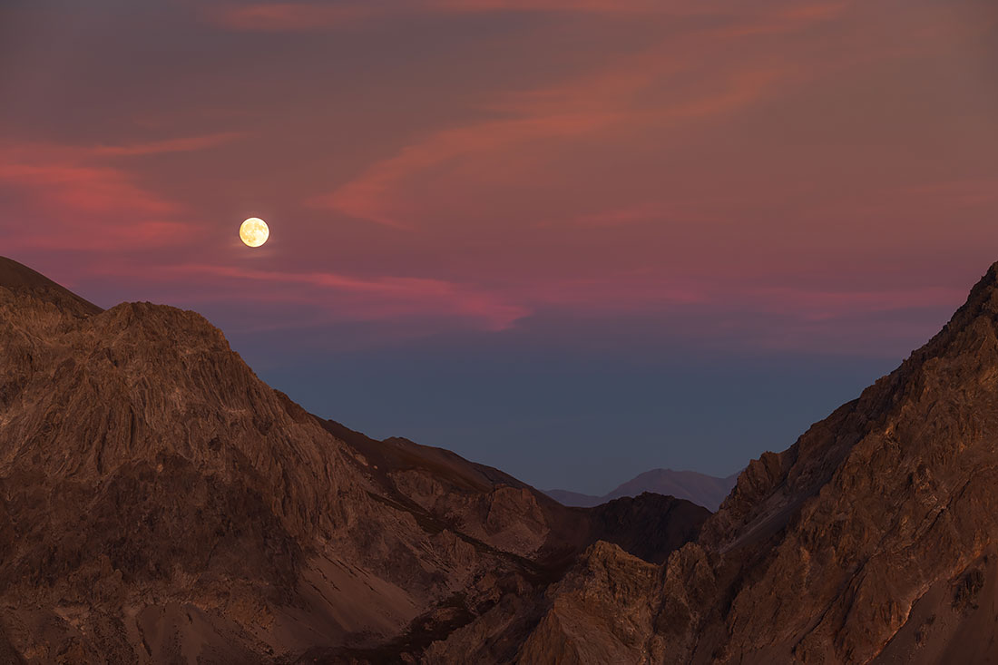 Pleine lune et col de la Roue