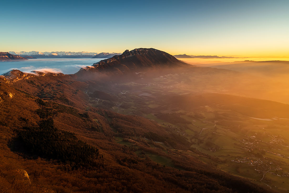 La Charvaz au coucher de soleil